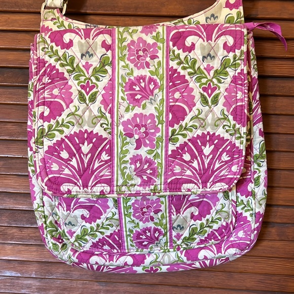 Pink Floral Vera Bradley Crossbody Purse - Picture 9 of 9